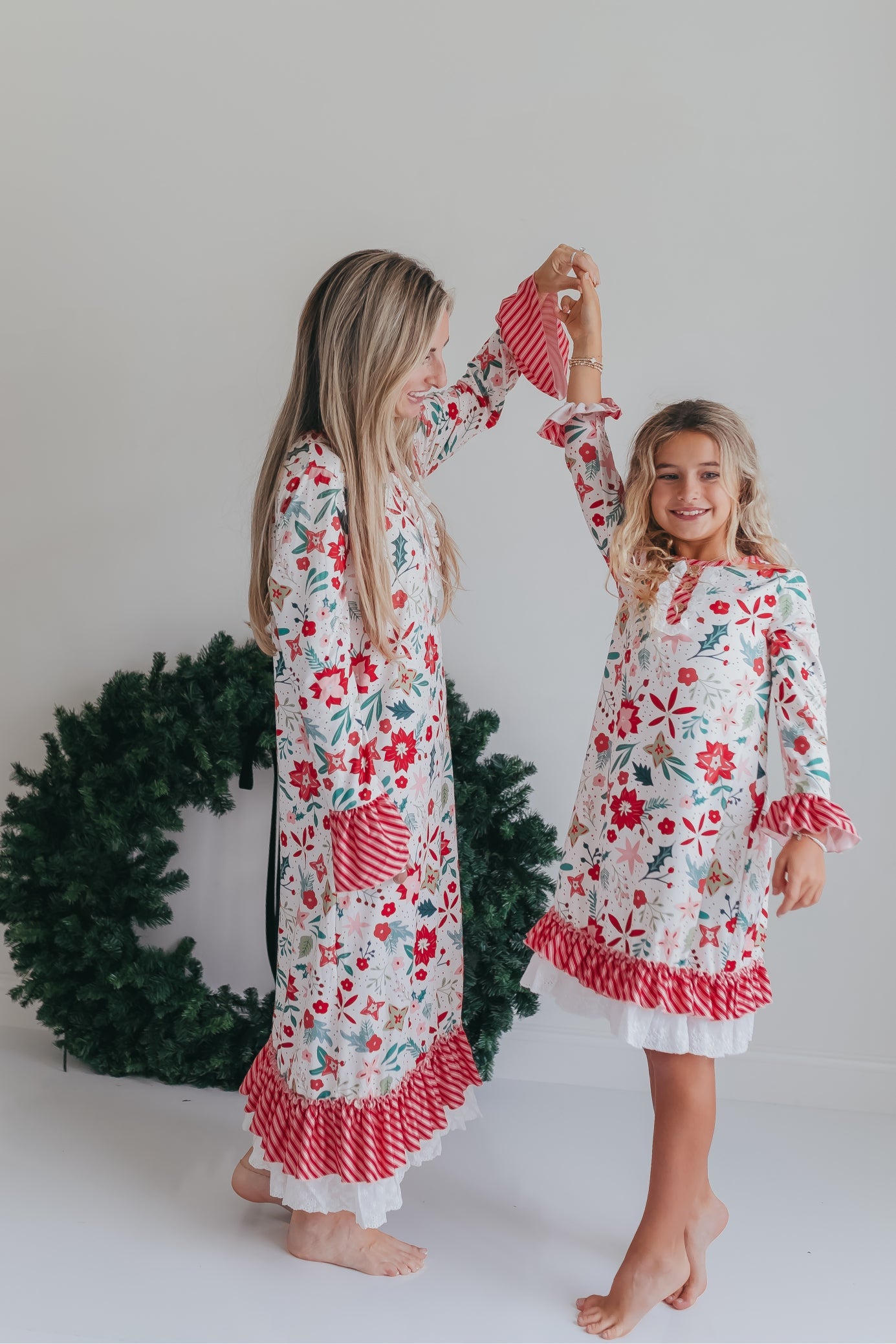 Christmas Flower Lounge Gown